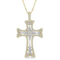Lyric Fen Cross Halo Diamond Fashion Pendant