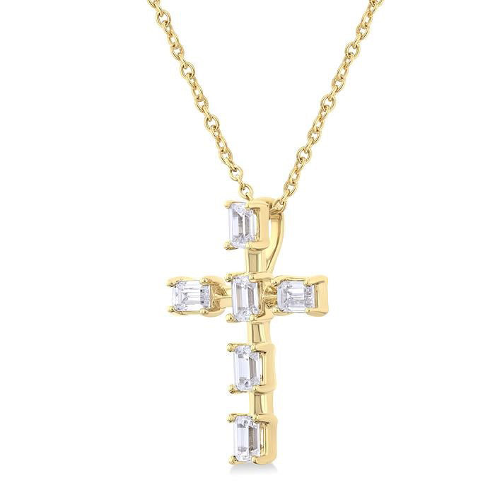Symphony Jasper Cross Diamond Fashion Pendant