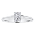 Diamond Emerald Shaped Cluster Engagement Ring