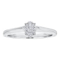 Diamond Oval Shaped Cluster Engagement Ring
