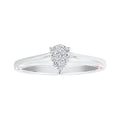 Diamond Pear Shaped Cluster Engagement Ring