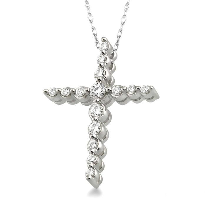 Journey Cross Diamond Fashion Pendant