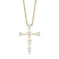 Zinnia Ember Pear Shape 6 Stone Cross Diamond Fashion Pendant