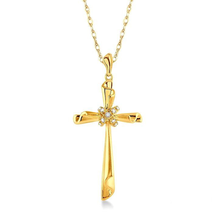 Zinnia Imperial Cross Diamond Fashion Pendant
