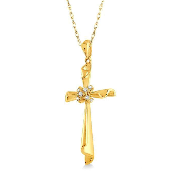 Zinnia Imperial Cross Diamond Fashion Pendant