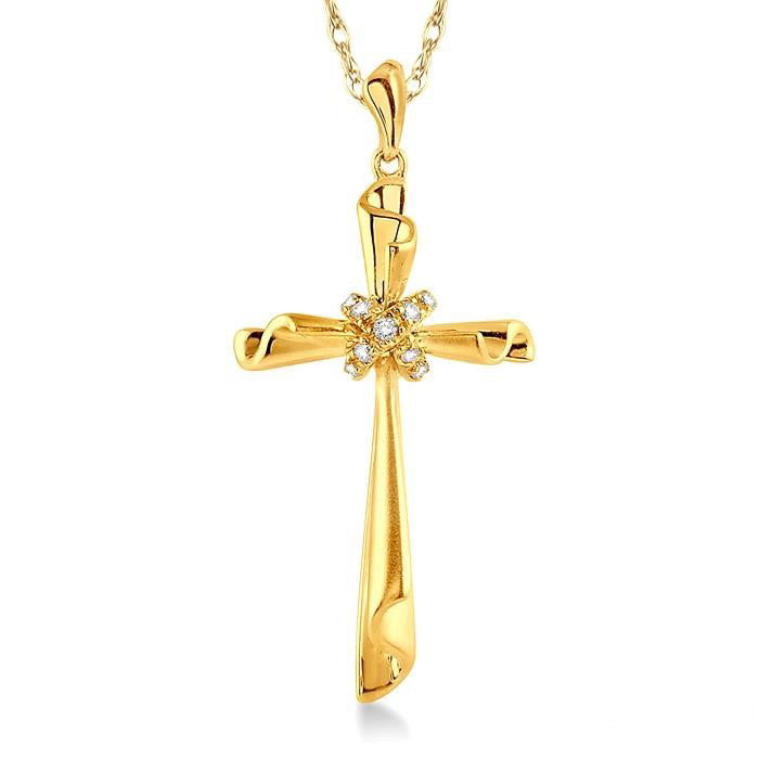 Zinnia Imperial Cross Diamond Fashion Pendant