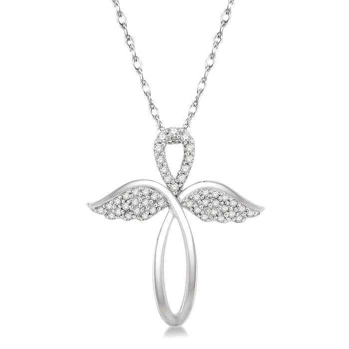 Cinder Aquila Angel Wings Cross Diamond Fashion Pendant