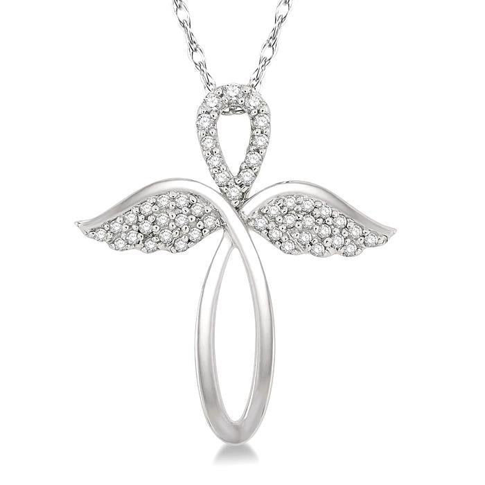 Cinder Aquila Angel Wings Cross Diamond Fashion Pendant
