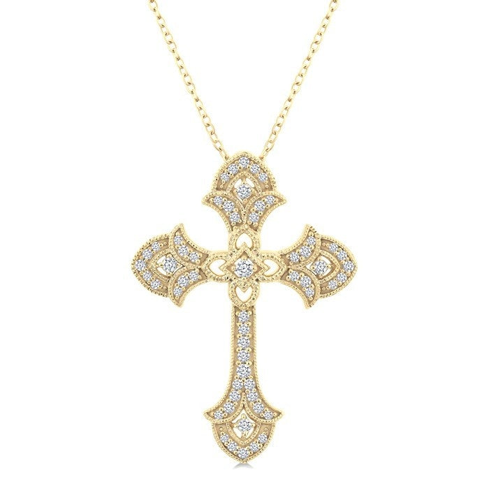 Wisteria Cross Diamond Fashion Pendant