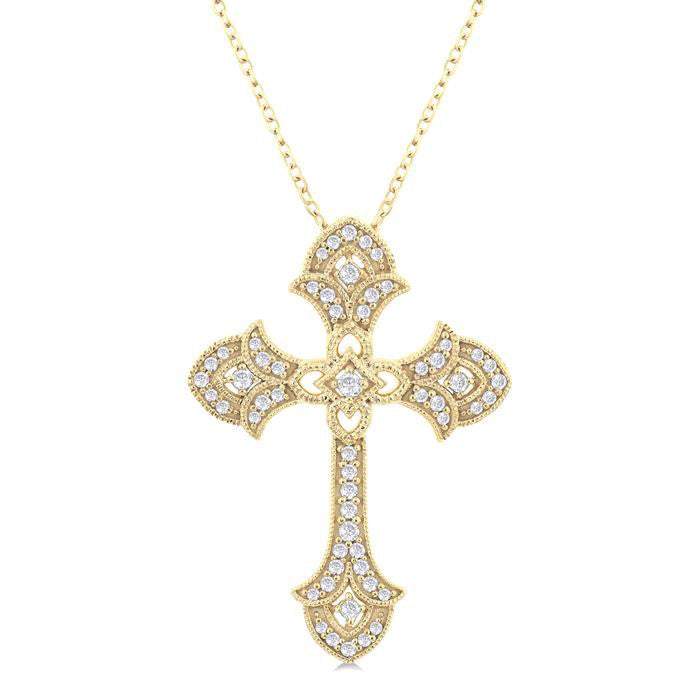 Wisteria Cross Diamond Fashion Pendant