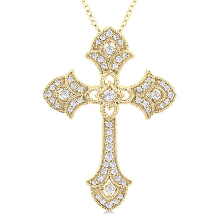 Wisteria Cross Diamond Fashion Pendant