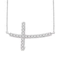 Nyx Solstice Sideway Cross Diamond Fashion Pendant
