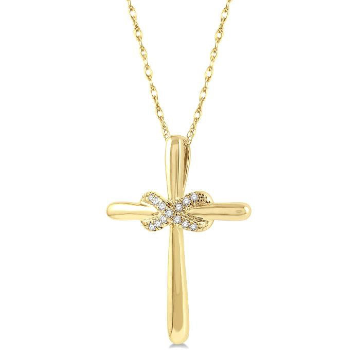 Bramble Lark Infinity Cross Petite Diamond Fashion Pendant