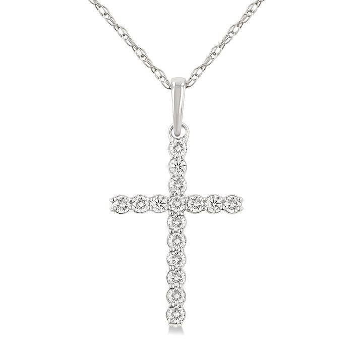 Frost Evadne Cross Diamond Fashion Pendant