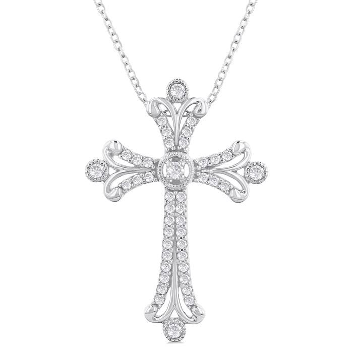 Dione Eclipse Cross Diamond Fashion Pendant