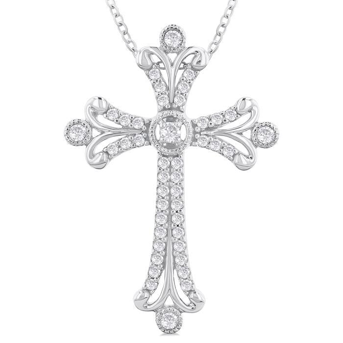 Dione Eclipse Cross Diamond Fashion Pendant