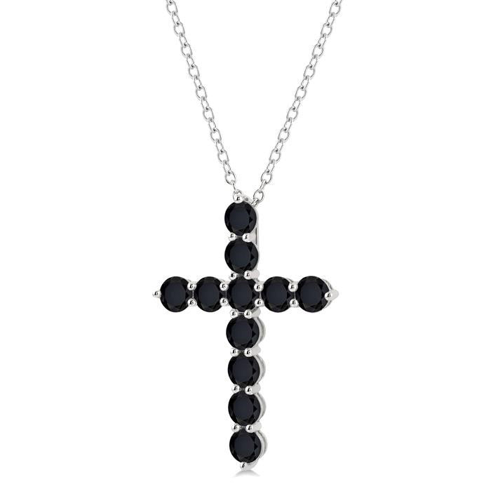 Cross Black Diamond Fashion Pendant