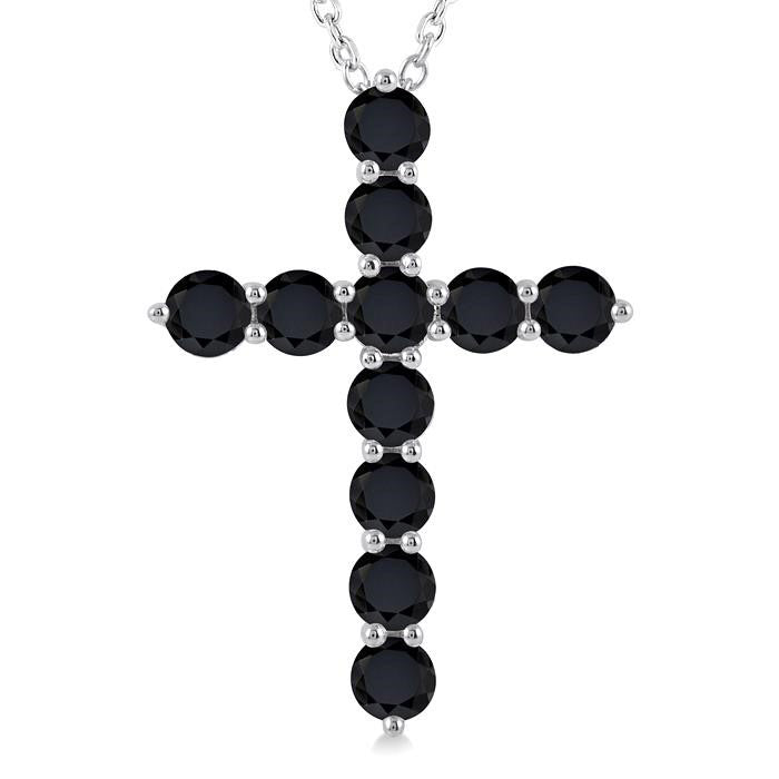 Cross Black Diamond Fashion Pendant