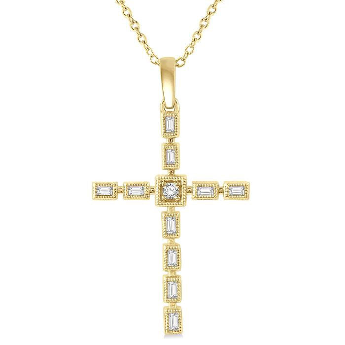 Elysian Sable Cross Diamond Fashion Pendant