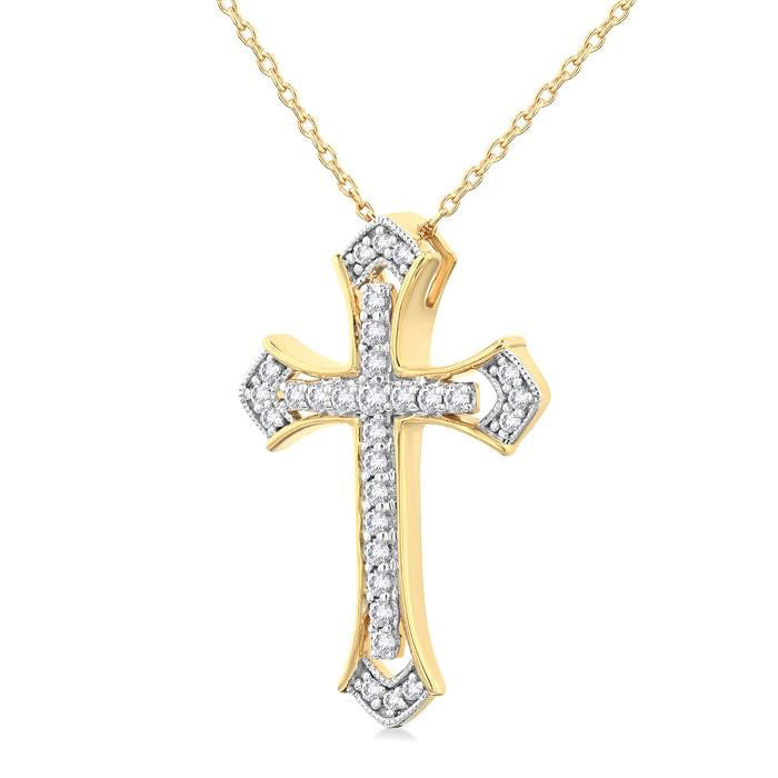 Luna Majesty Cross Diamond Fashion Pendant