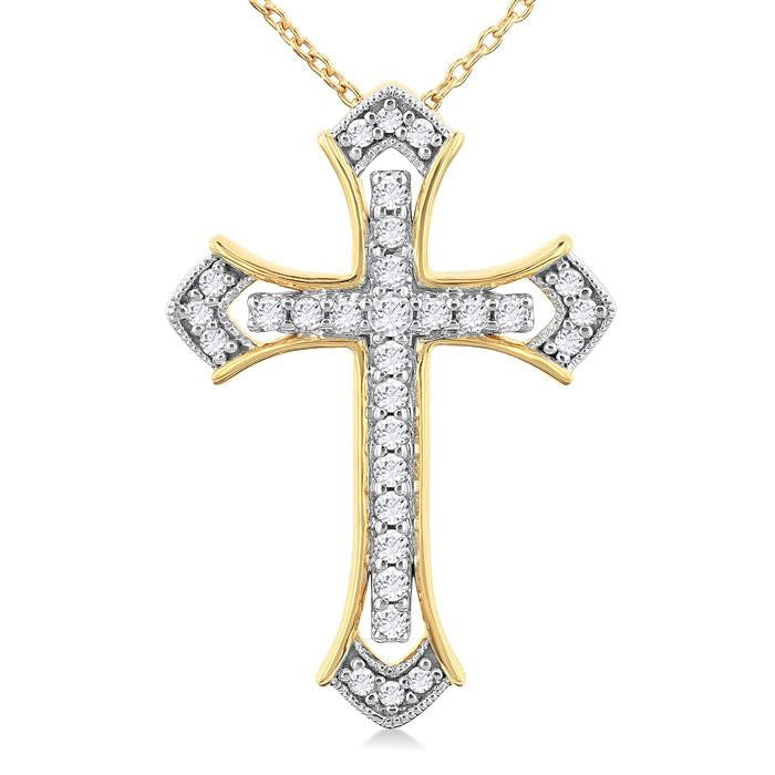 Luna Majesty Cross Diamond Fashion Pendant