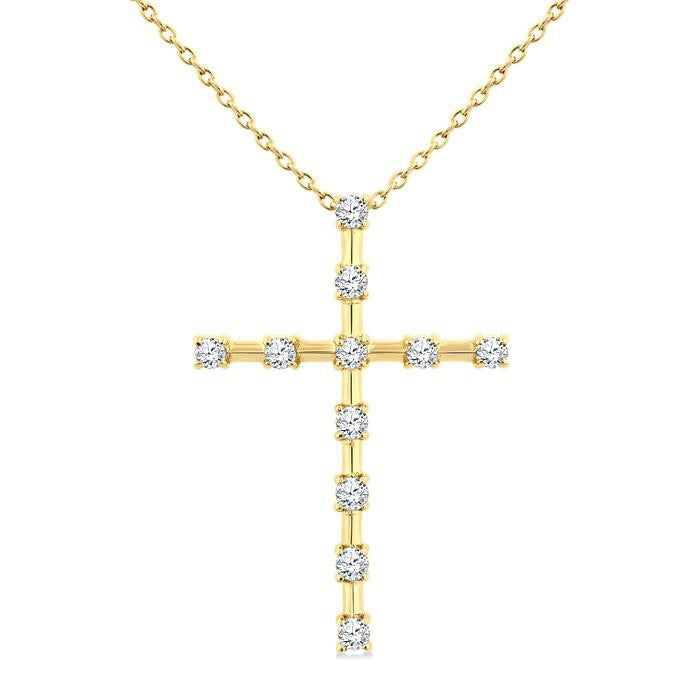 Galatea Umbria Cross Floating Diamond Fashion Pendant