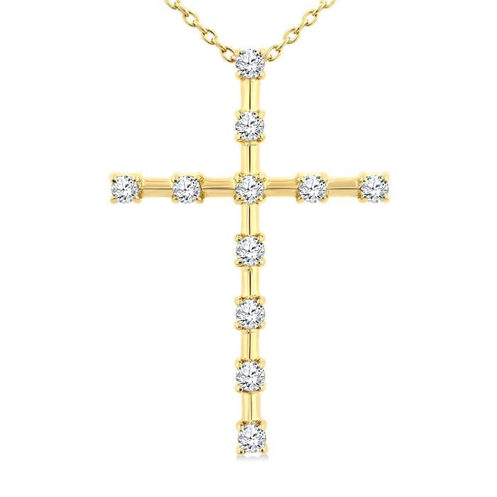 Galatea Umbria Cross Floating Diamond Fashion Pendant