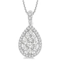 Valora Nimbus Pear Shape Halo Shine Bright Essential Diamond Pendant