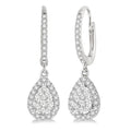 5/8 Ctw Pear Shape Diamond Shine Bright Earrings in 14K White Gold