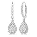 5/8 Ctw Pear Shape Diamond Shine Bright Earrings in 14K White Gold