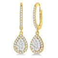 XeElLo PhoVelRa 14K White Gold Diamond Halo Earrings