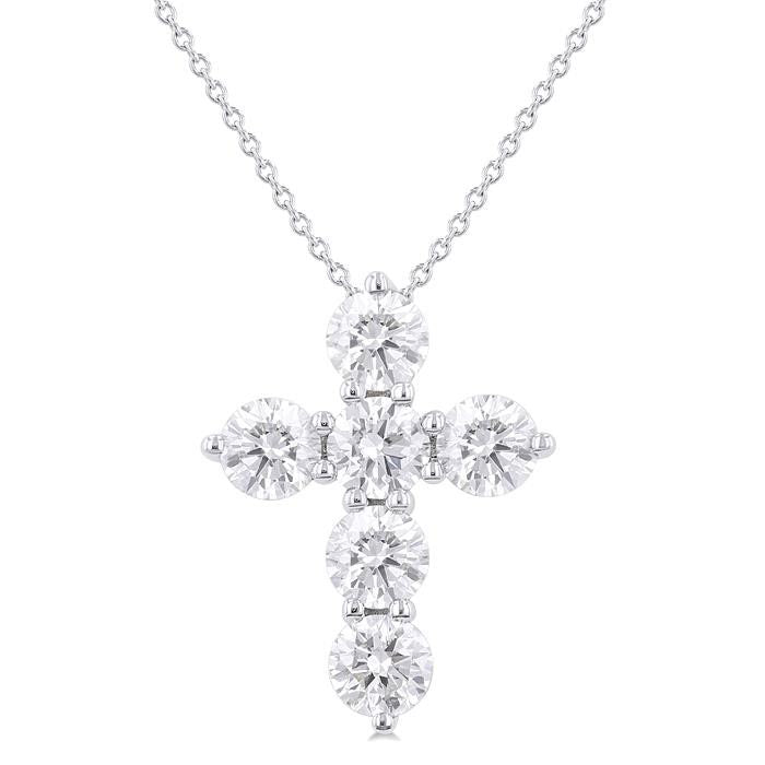 Bellona Aquila 6 Stone Cross Diamond Fashion Pendant