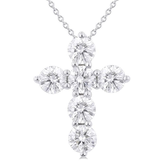 Bellona Aquila 6 Stone Cross Diamond Fashion Pendant