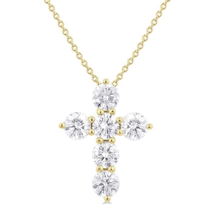 Umbria Harrier 6 Stone Cross Diamond Fashion Pendant