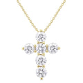 Helios Thorn 6 Stone Cross Diamond Fashion Pendant