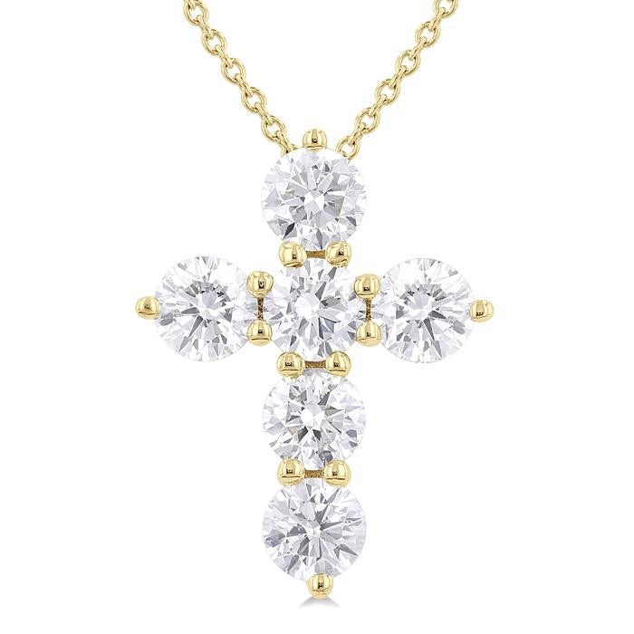 Orion Quiana 6 Stone Cross Diamond Fashion Pendant