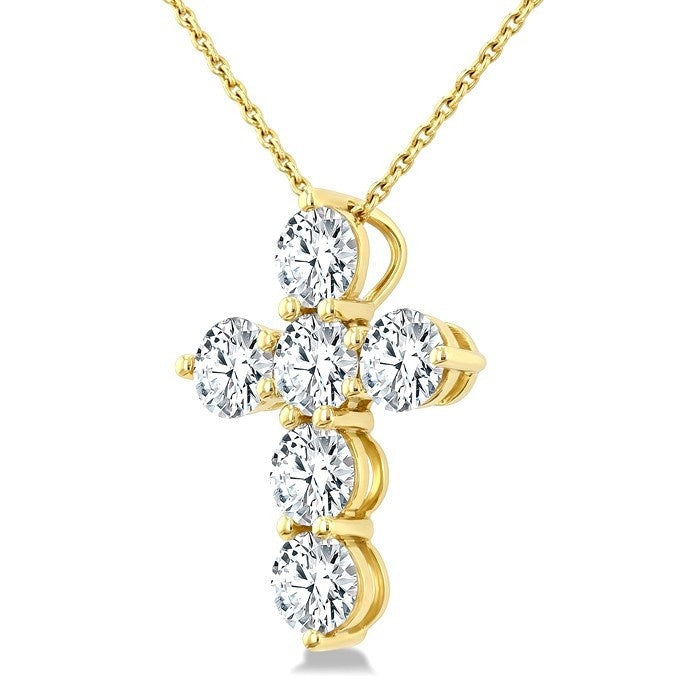 Whisper Perseus 6 Stone Cross Diamond Fashion Pendant