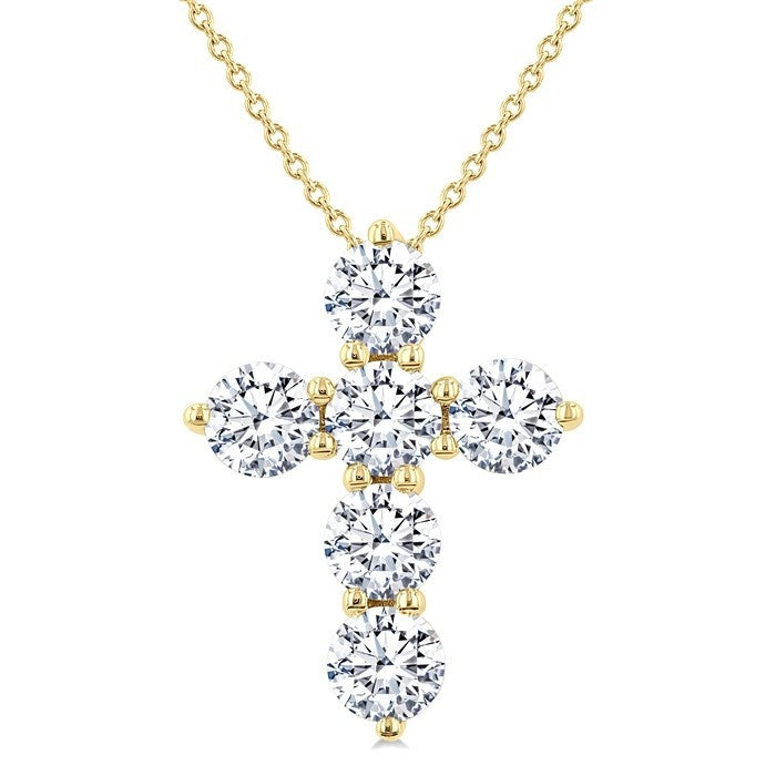 Whisper Perseus 6 Stone Cross Diamond Fashion Pendant