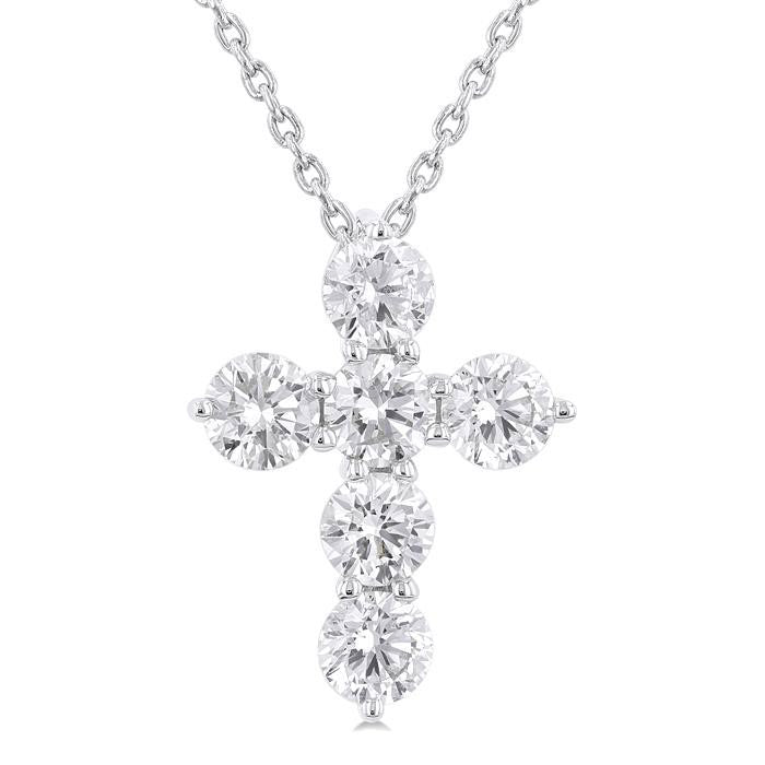 Nimbus Halcyon 6 Stone Cross Diamond Fashion Pendant
