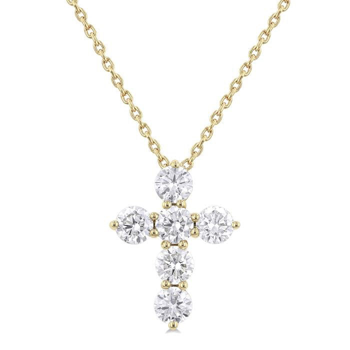 Drift Delphine 6 Stone Cross Diamond Fashion Pendant