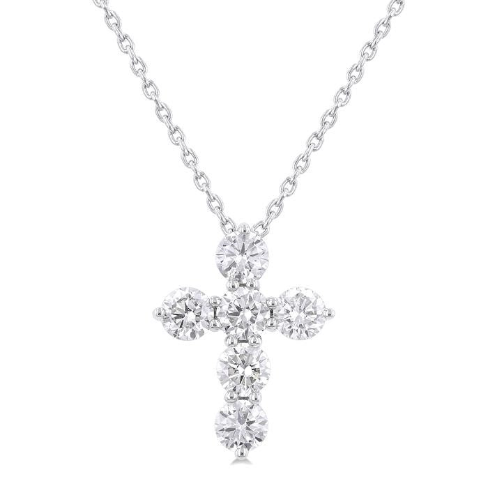 Laurel Nimbus 6 Stone Cross Diamond Fashion Pendant
