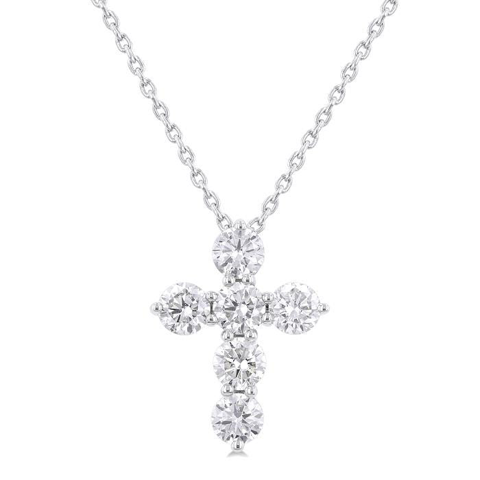 Laurel Nimbus 6 Stone Cross Diamond Fashion Pendant