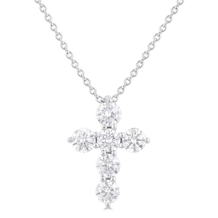 Lustre Lyric 6 Stone Cross Diamond Fashion Pendant
