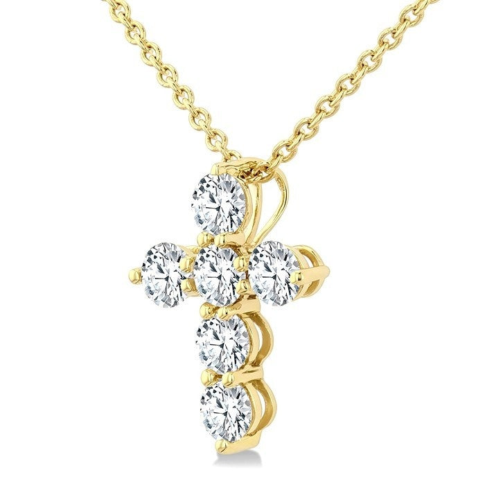 Fable Raven 6 Stone Cross Diamond Fashion Pendant
