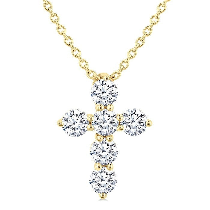 Fable Raven 6 Stone Cross Diamond Fashion Pendant