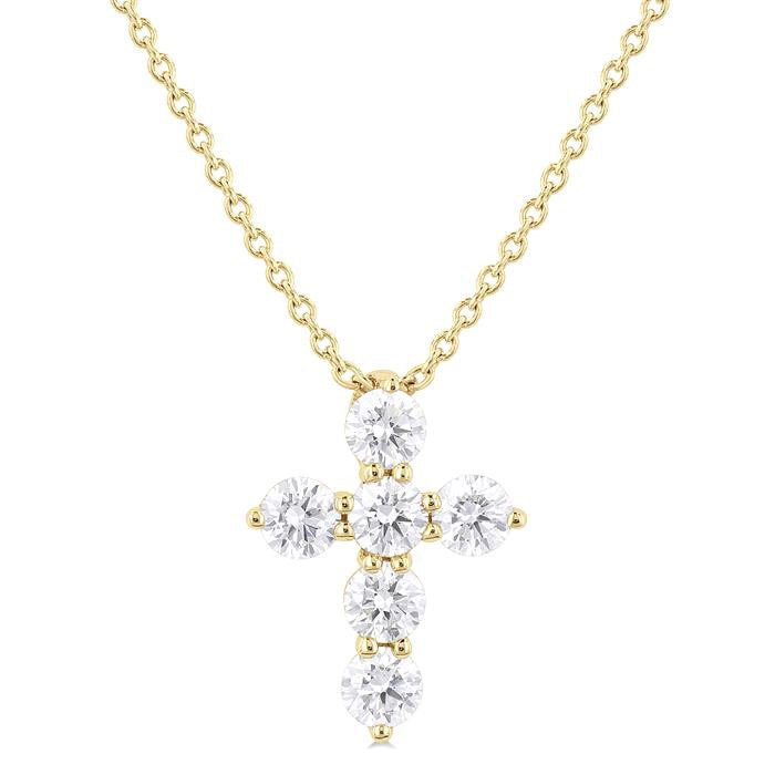 Imperial Rill 6 Stone Cross Diamond Fashion Pendant