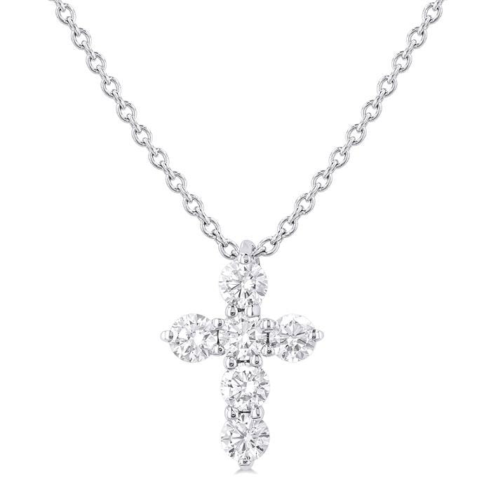 Xenia Quince 6 Stone Cross Diamond Fashion Pendant