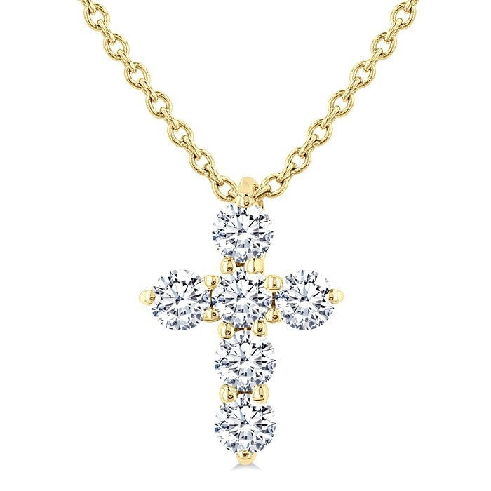 Zenith Bellona 6 Stone Cross Diamond Fashion Pendant