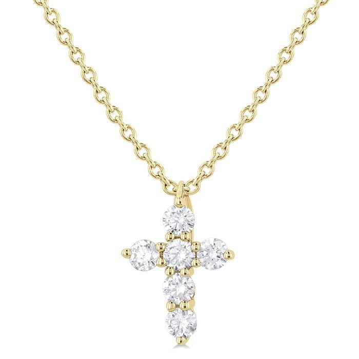 Lilith Yew 6 Stone Cross Diamond Fashion Pendant