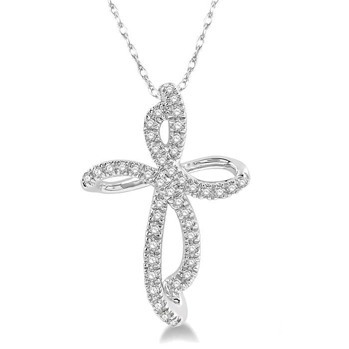 Marigold Lyric Cross Diamond Fashion Pendant